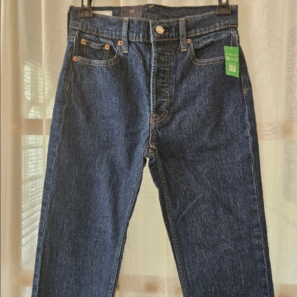 📌30 NWT GAP CHEEKY STRAIGHT HIGH RISE WOMEN'S PETITE SIZE 25|0 - Picture 3 of 9